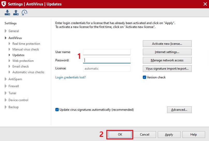 Activate already installed product