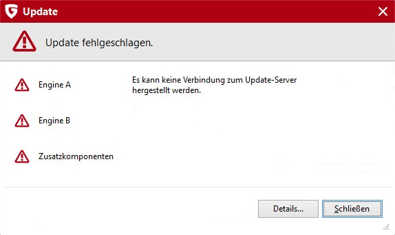 No connection for upadte