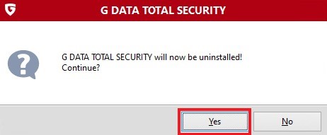Uninstall via control panel