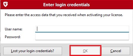 Install with credentials