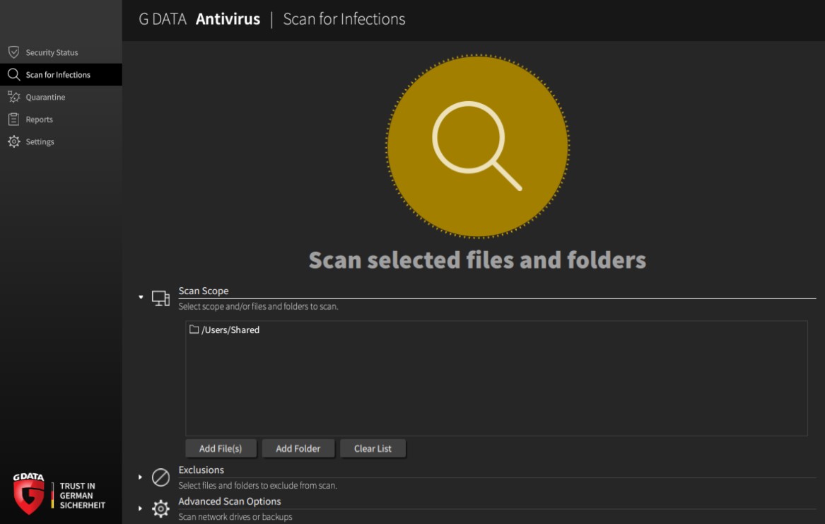 Virus scan under Mac