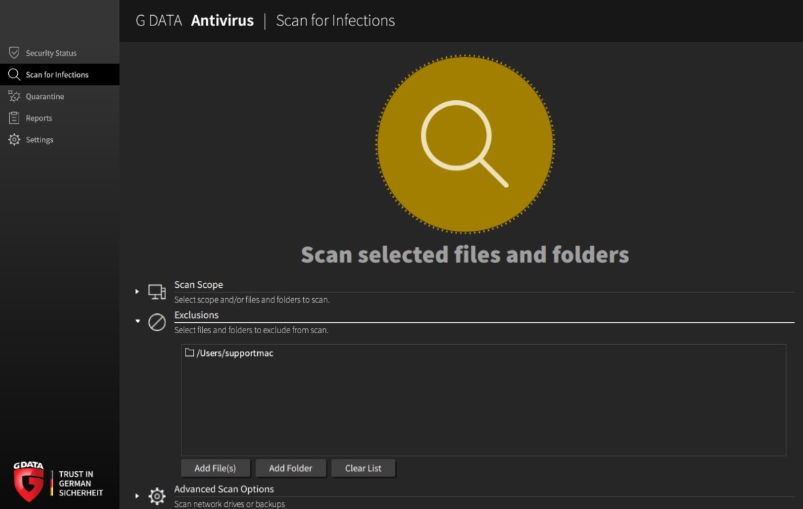 Virus scan under Mac