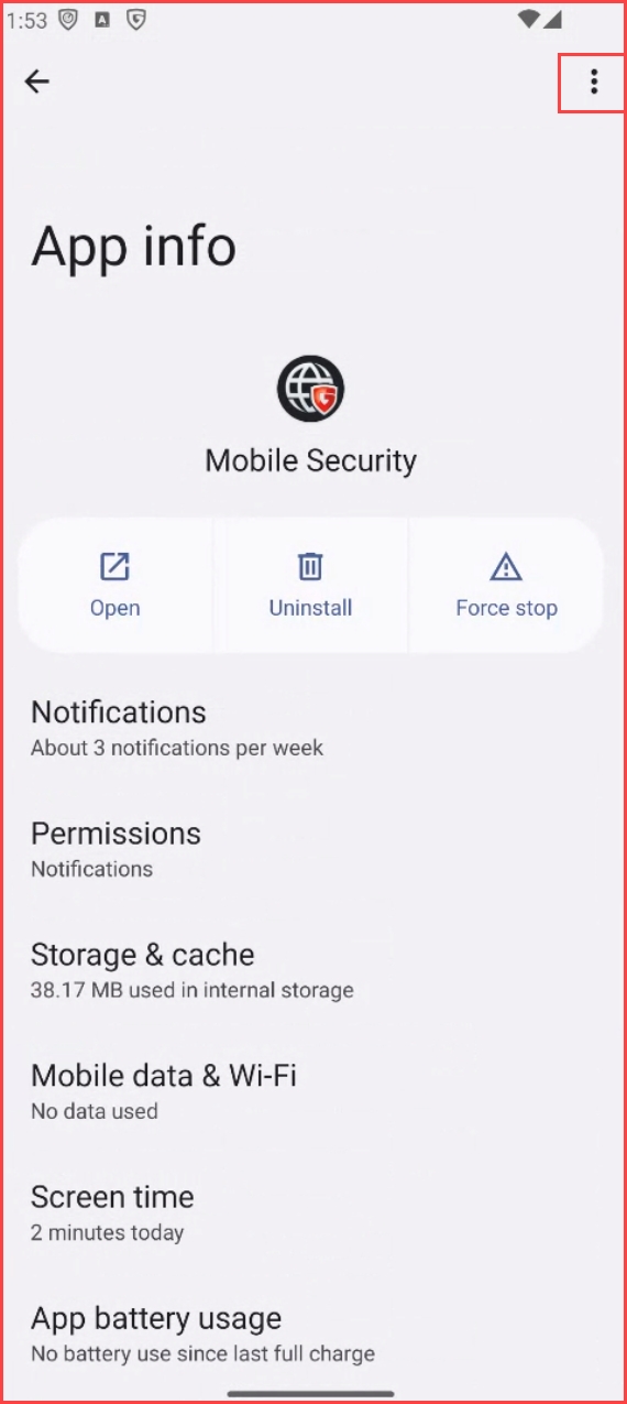 Restricted settings