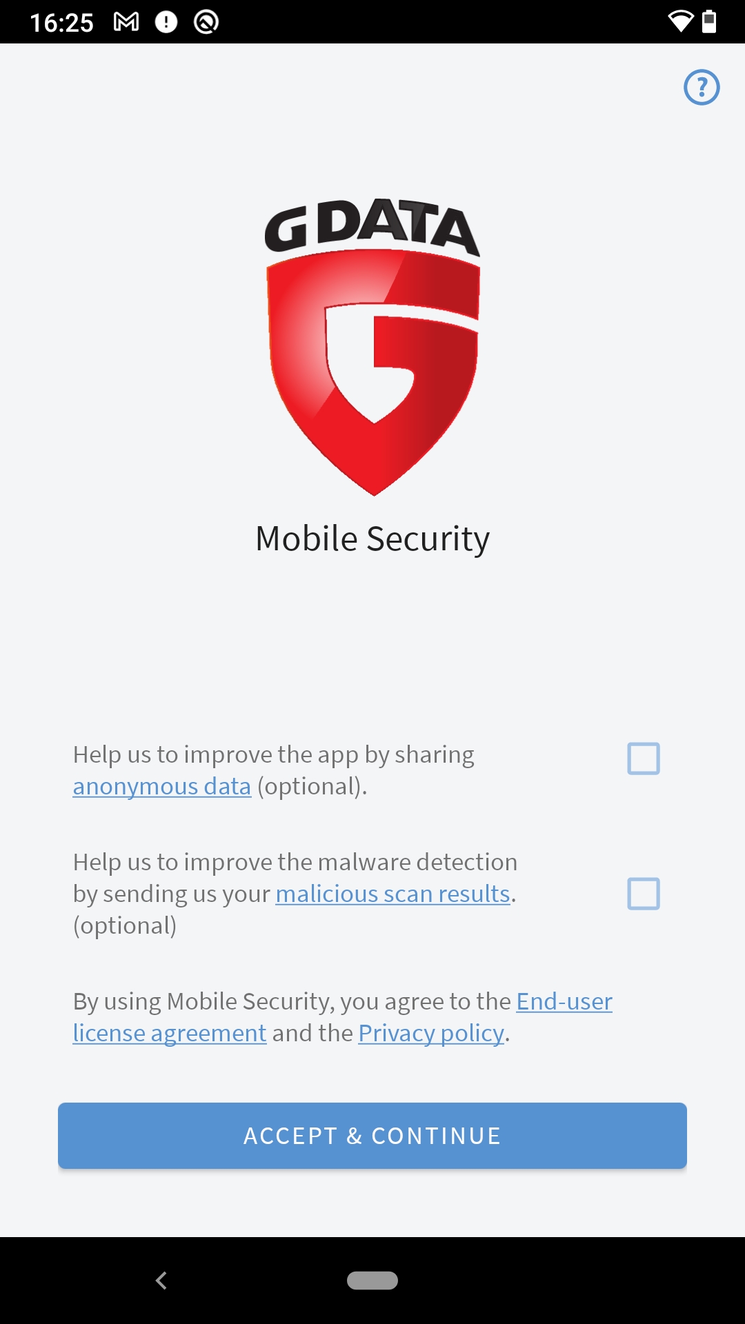 Install light version APK file