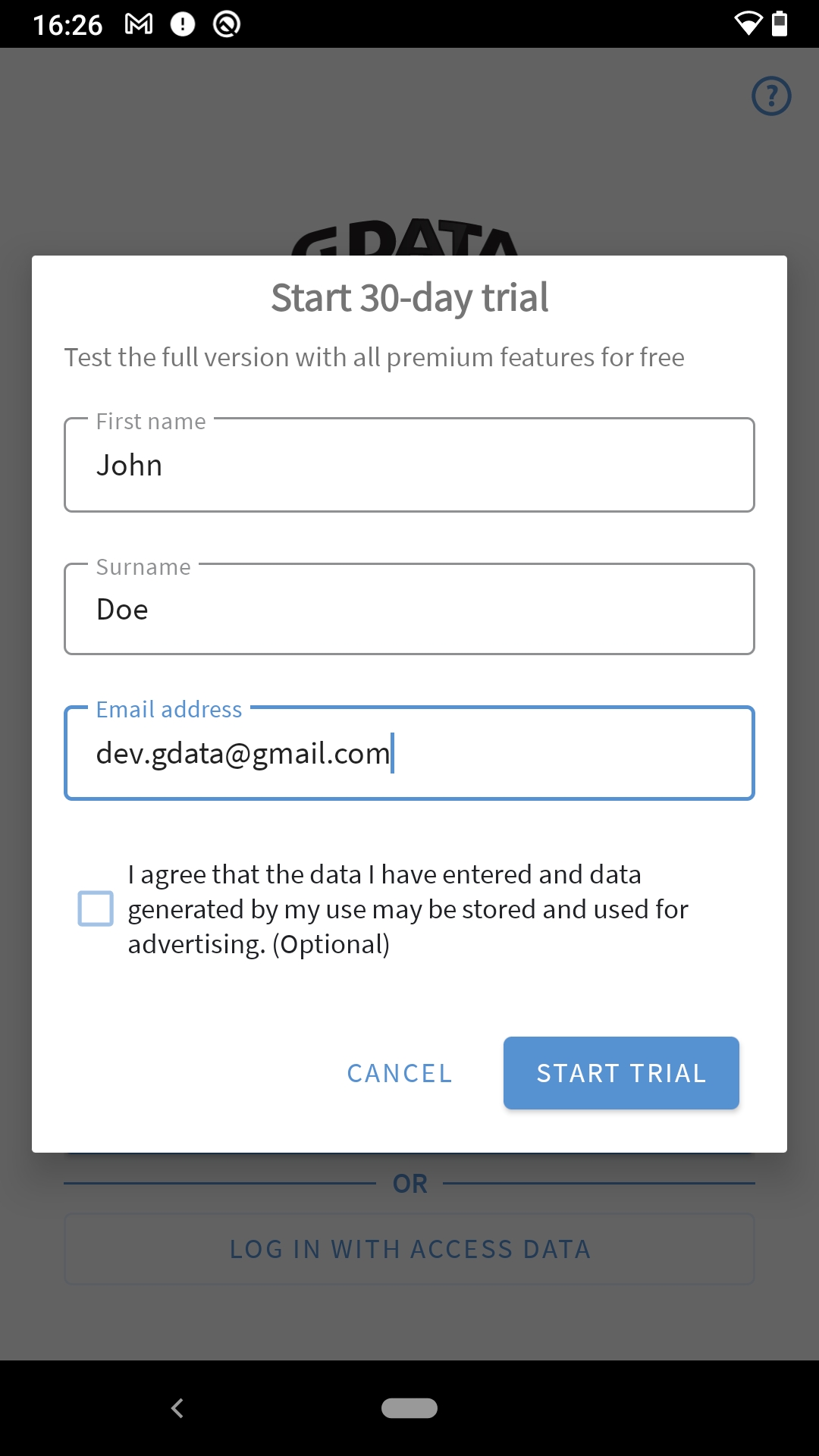 Install light version APK file