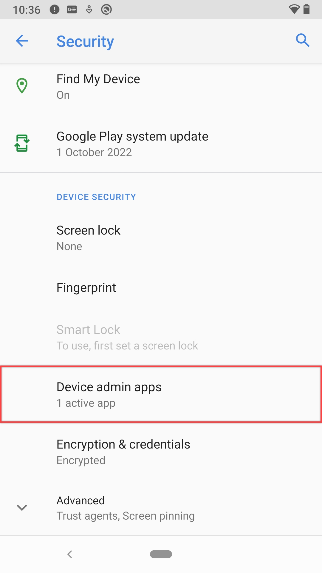 Deactivate device administrator