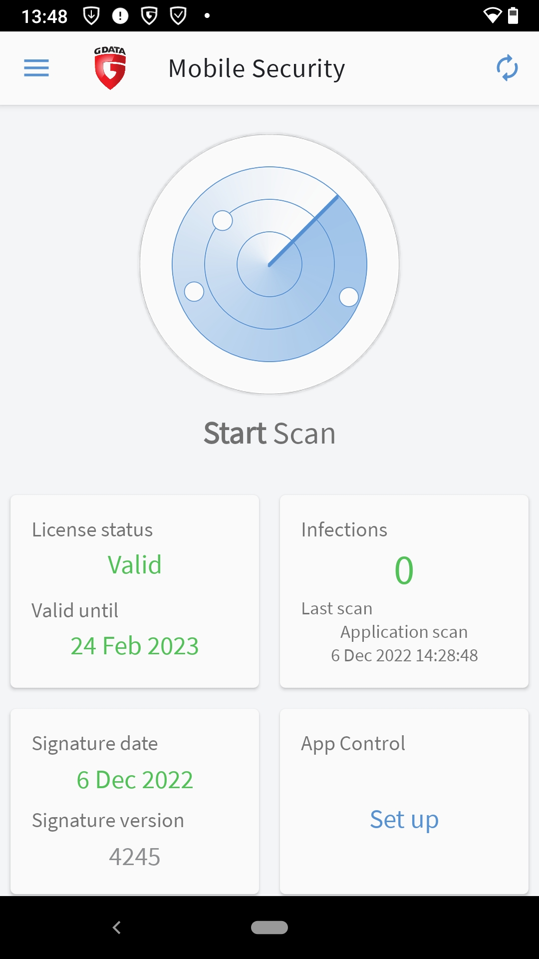 On demand scan