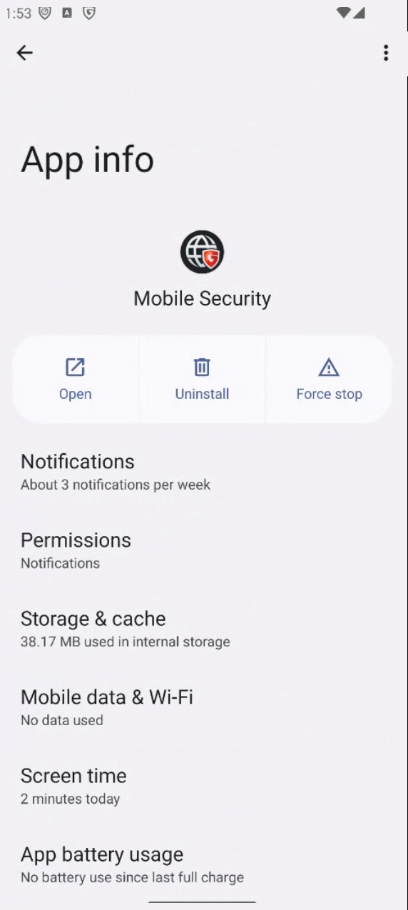 Restricted settings