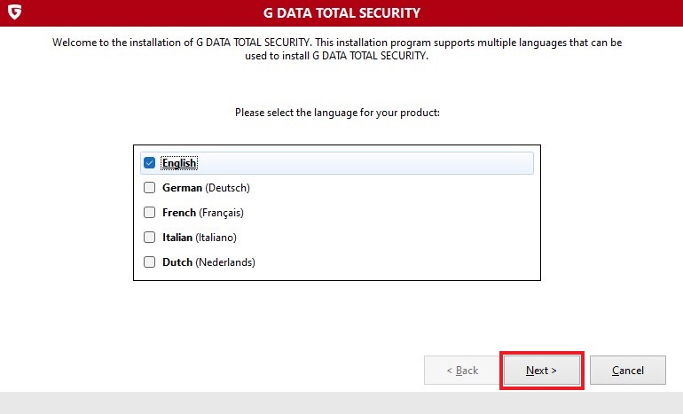 Install G DATA Software