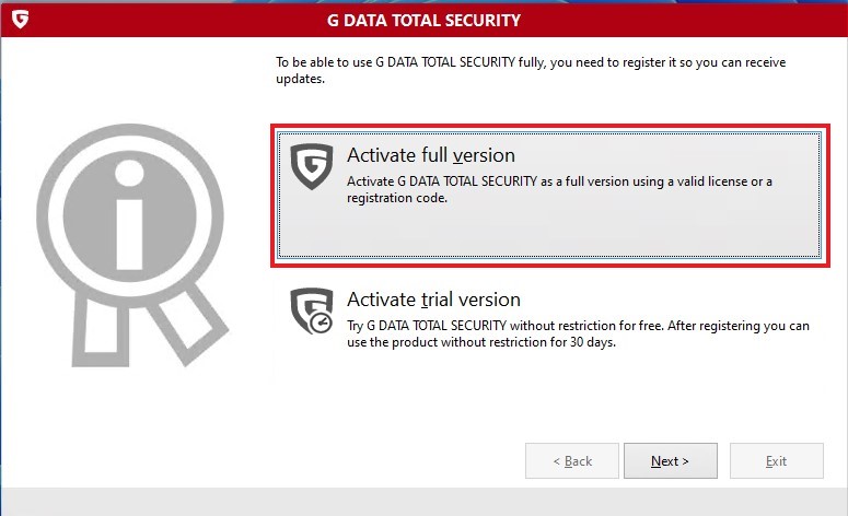 Install G DATA Software