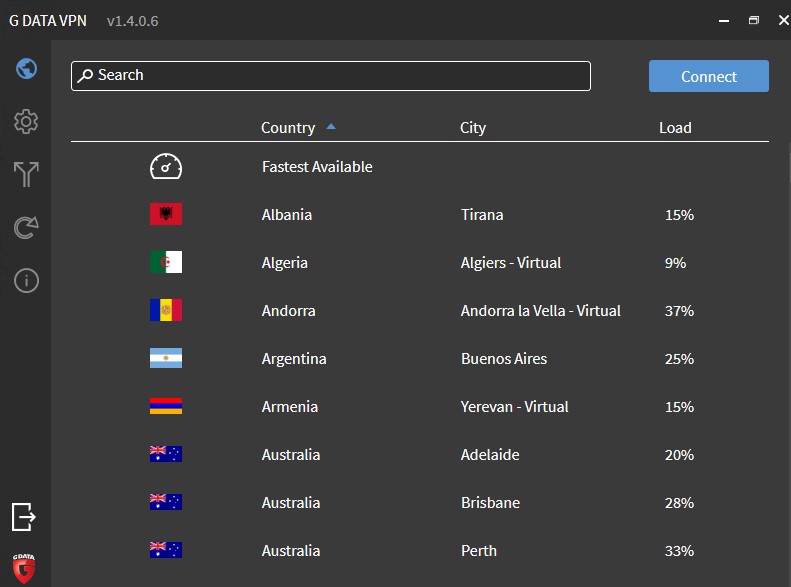 VPN installation and activation