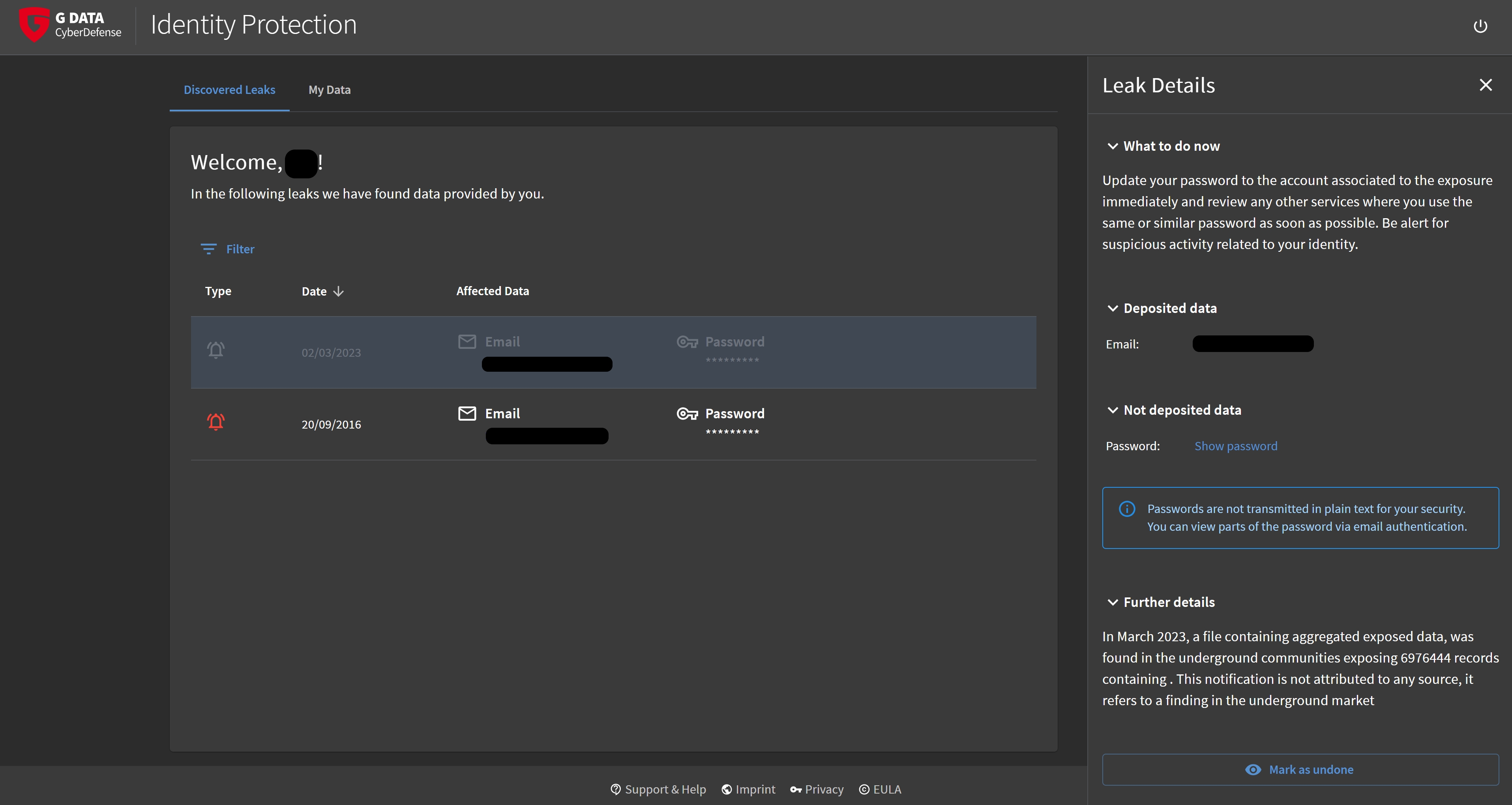 G DATA IdentityProtection