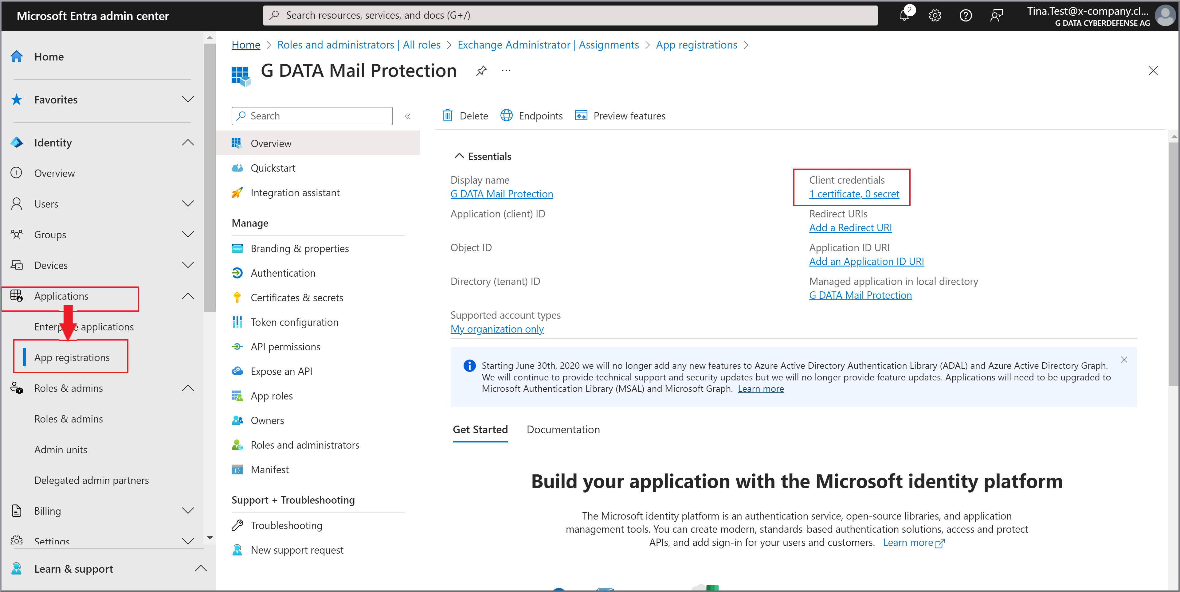 G DATA 365 | Mail Protection Upload Zertifikat