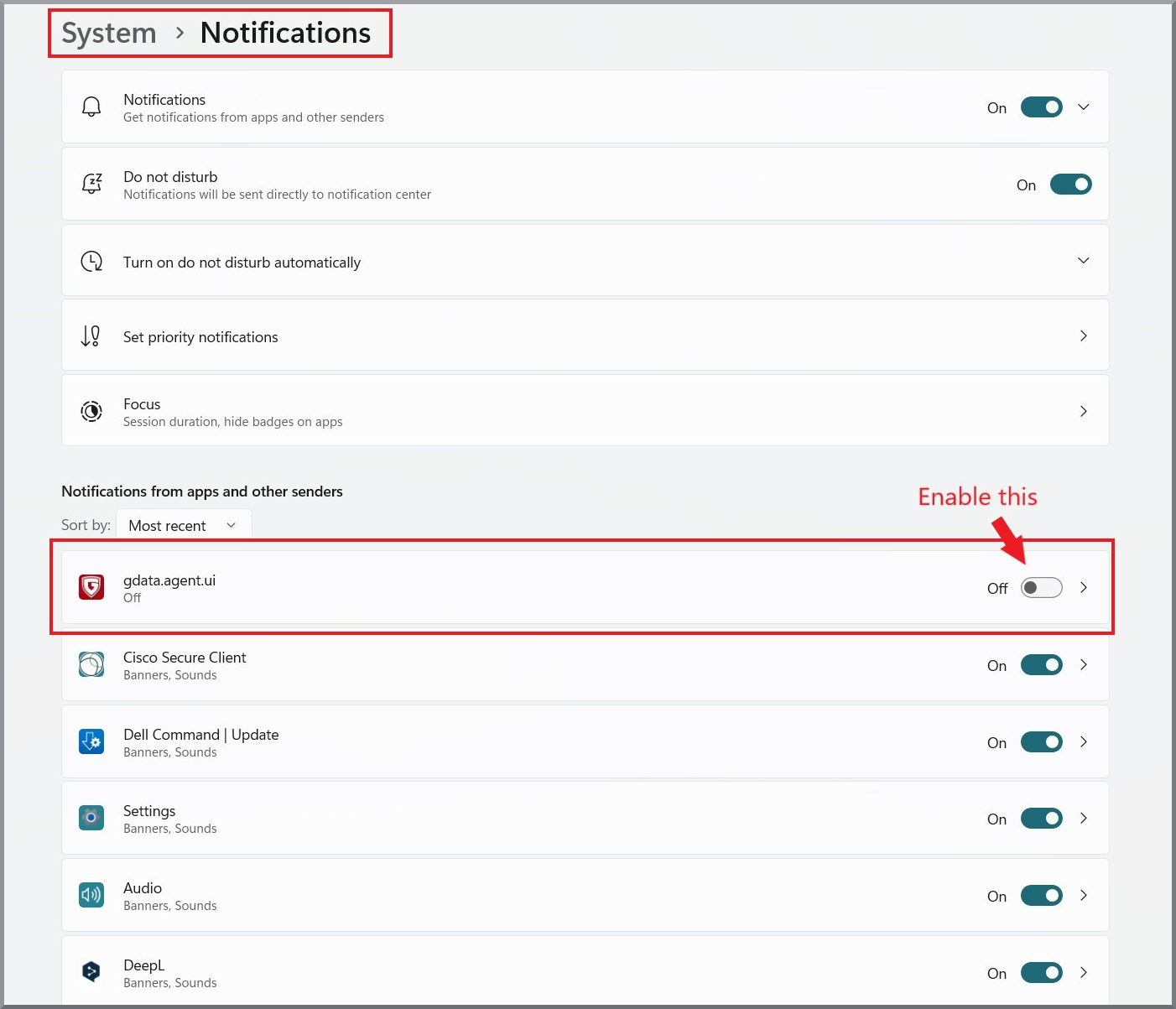 Notification app overview