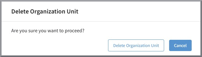 delete G DATA 365 | Managed XDR organization unit