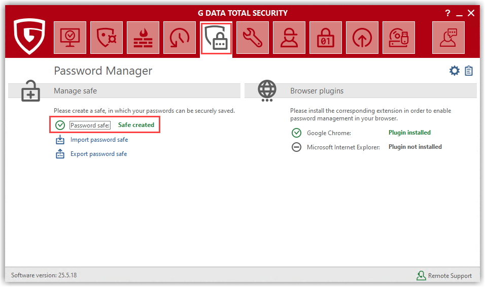 Password manager safe must be available