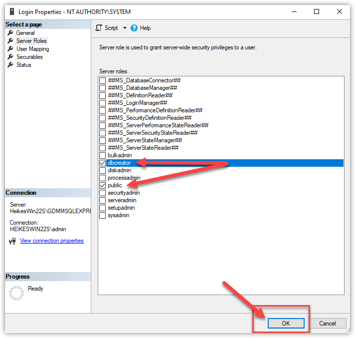 SSMS Start and Connect