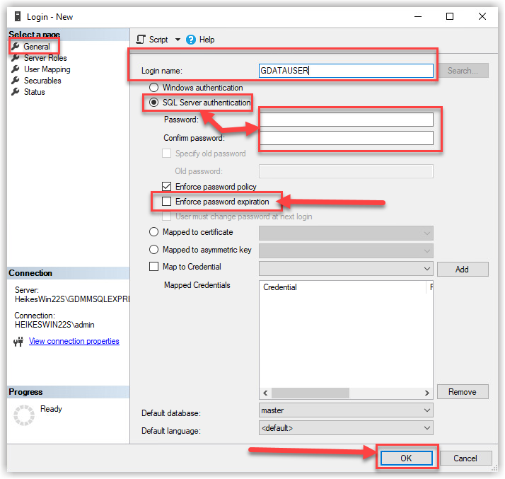 SSMS Start and Connect