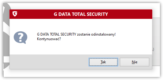 G DATA TOTAL PROTECTION Deinstallation Bestaetigung V25