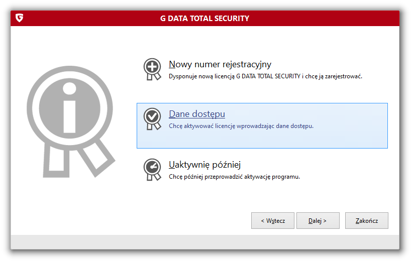 G DATA TOTAL PROTECTION Install Activation Options  Logins